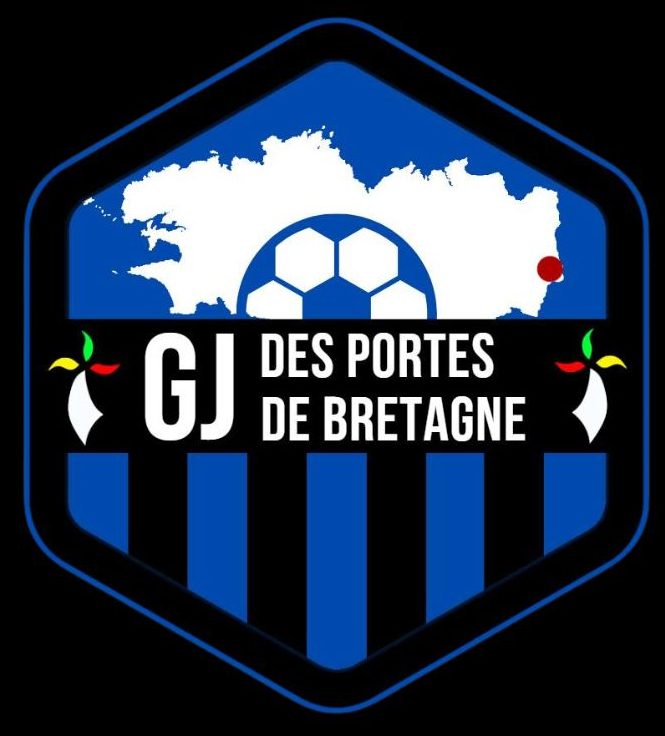 Logo noir et bleu du groupement jeunes Portes de Bretagne
